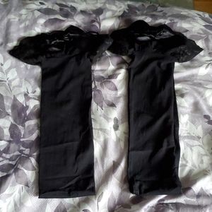 Lace top thigh high stockings